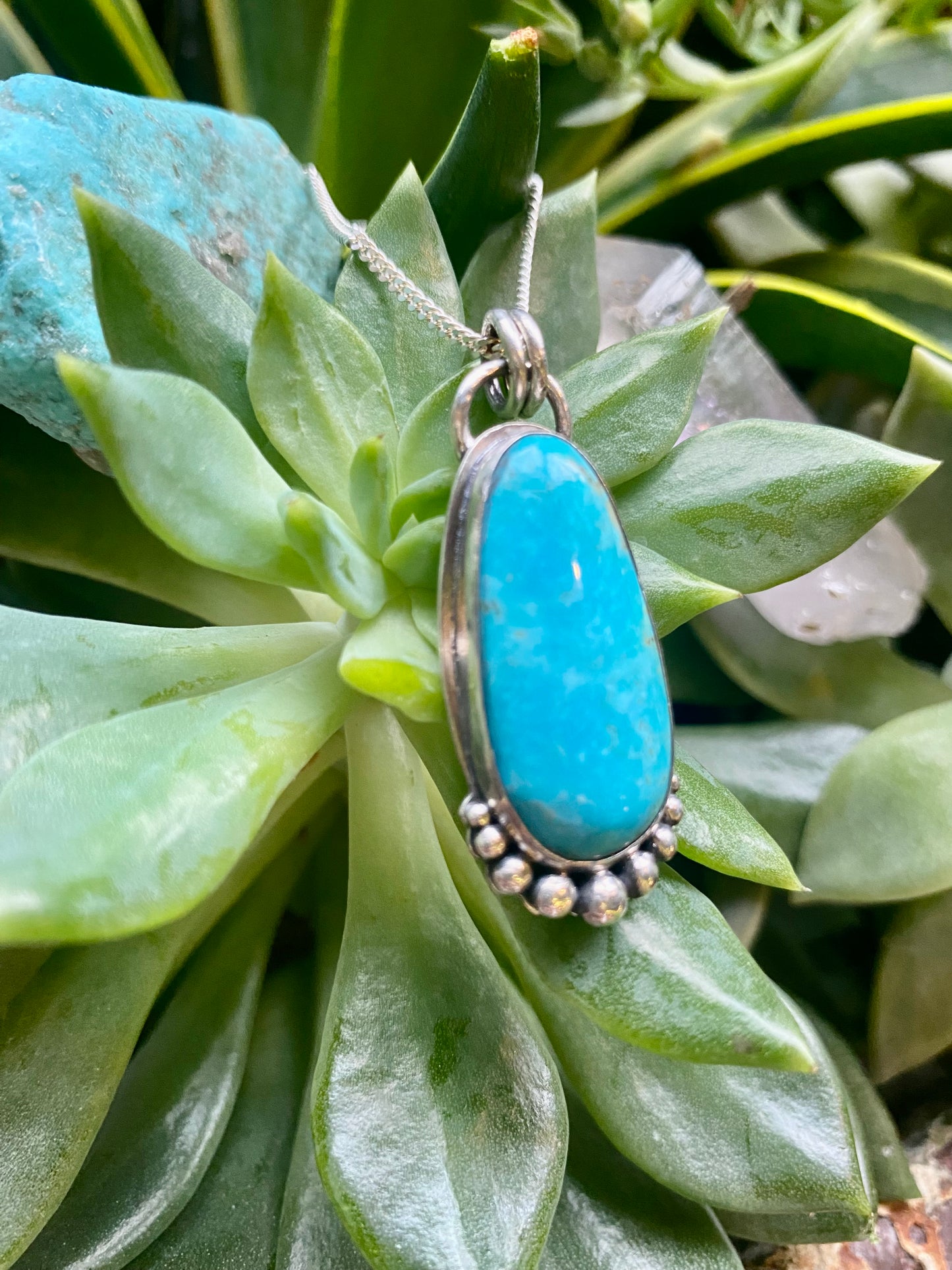Sleeping Beauty Turquoise Pendant
