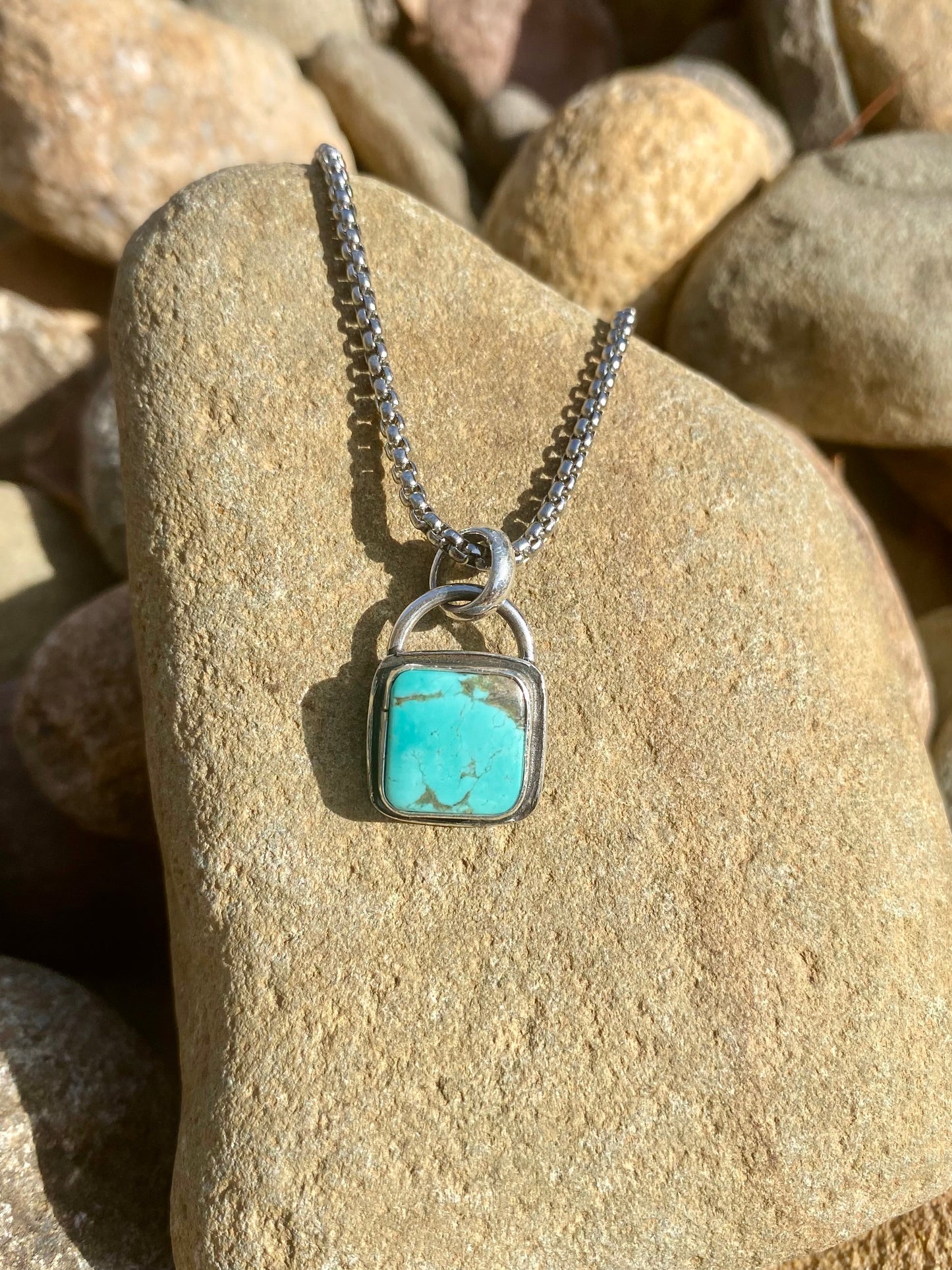 Kingman Turquoise Charm Pendant