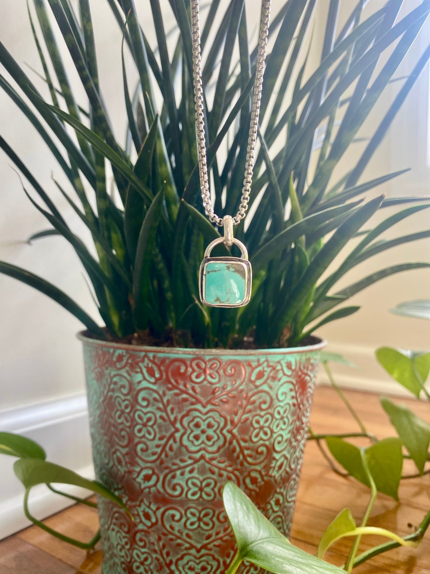 Kingman Turquoise Charm Pendant