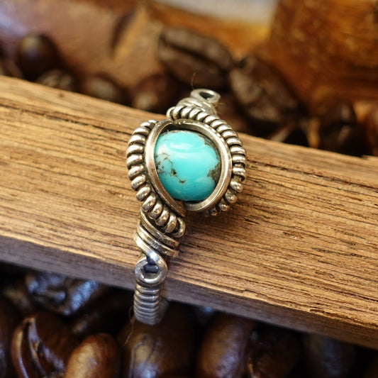 Kingman Turquoise Wire Wrapped Ring
