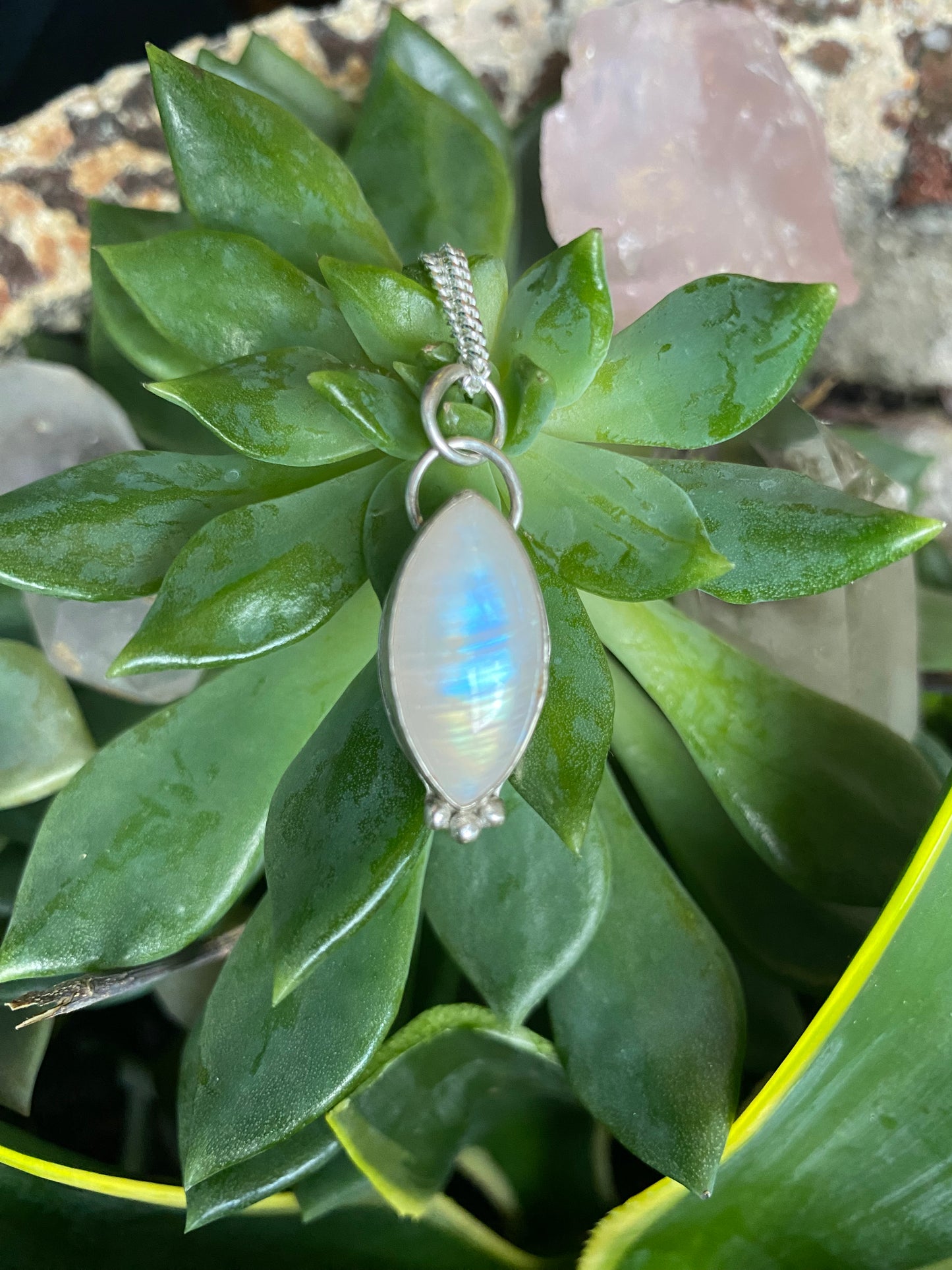 Moonstone Marquis Pendant
