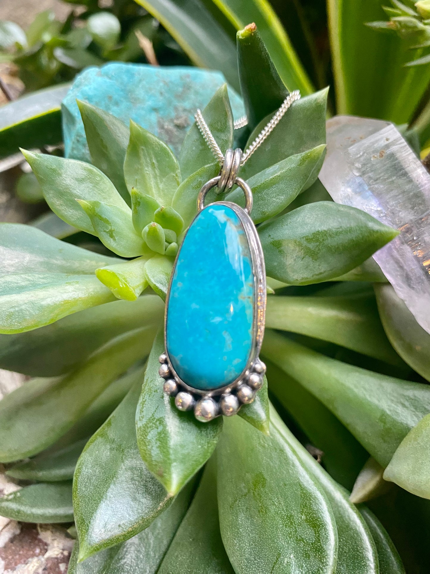 Sleeping Beauty Turquoise Pendant