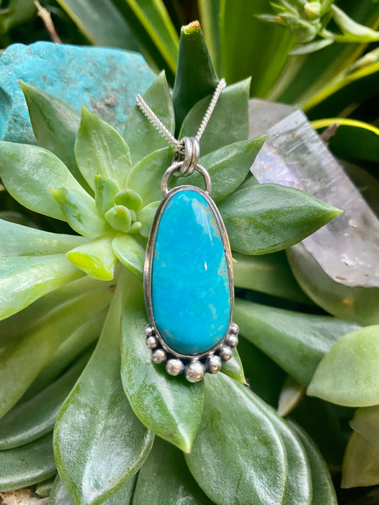 Sleeping Beauty Turquoise Pendant