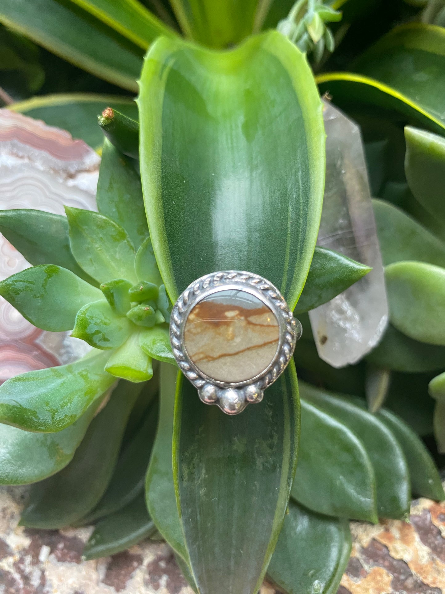 Polychrome Jasper Ring