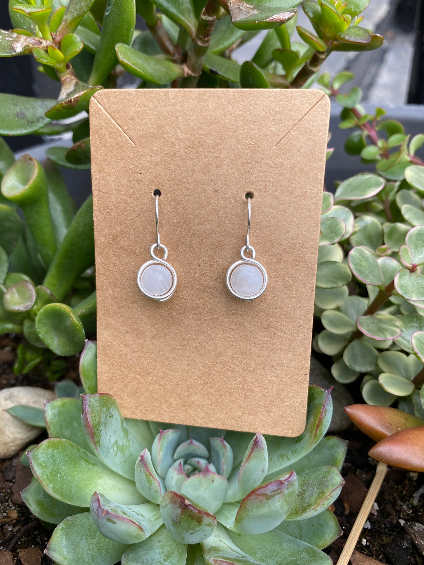 Sphere Earrings Moonstone