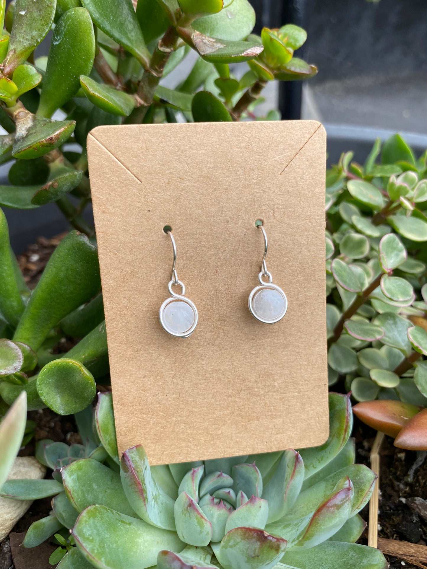 Sphere Earrings Moonstone
